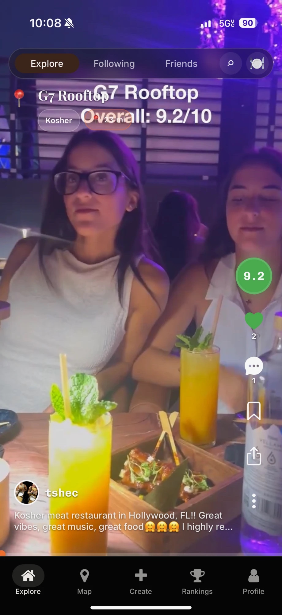 The Bites App — video review of G7 Rooftop, scored 9.2
